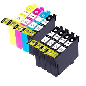 Compatible Epson 16XL Ink Cartridges 5xBlack 1xCyan 1xMagenta 1xYellow - Pack of 8
