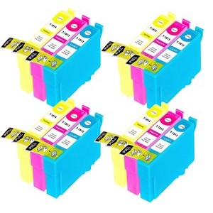Compatible Epson 18XL T1816 Ink Cartridges 4xCyan 4xMagenta 4xYellow - Pack of 12