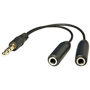 3.5mm Jack to 2x Socket Cable 0.2m 2TT-201 - esunrise