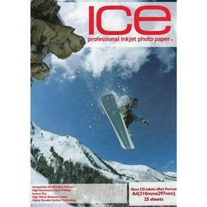 Ice brand 130gsm Offset Gloss CD Labels (25 Sheets) 50 label