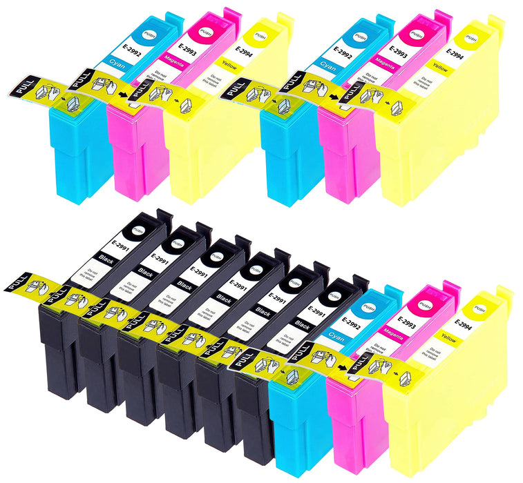 Compatible Epson T2996 (29XL) Ink Cartridges 3xCyan 3xMagenta 3xYellow 6xBlack - Pack of 15
