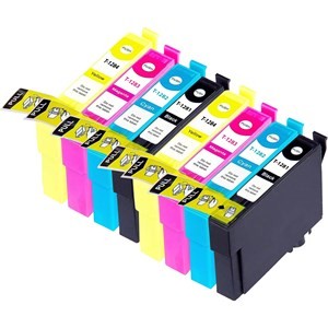 Compatible Epson T1285 Ink Cartridges 2xCyan 2xMagenta 2xYellow 2xBlack - Pack of 8 - 2 Sets