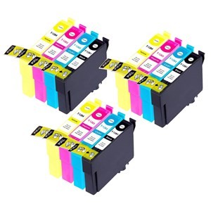 Compatible Epson T1285 Ink Cartridges 3xCyan 3xMagenta 3xYellow 3xBlack - Pack of 12 - 3 Sets