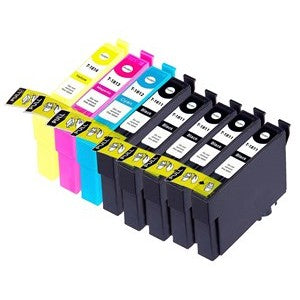 Compatible Epson 18XL T1816 Ink Cartridges 5xBlack 1xCyan 1xMagenta 1xYellow - Pack of 8