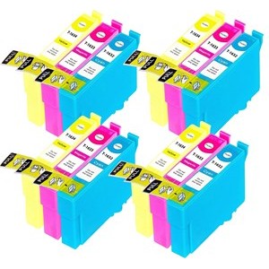 Compatible Epson 16XL Ink Cartridges 4xCyan 4xMagenta 4xYellow - Pack of 12