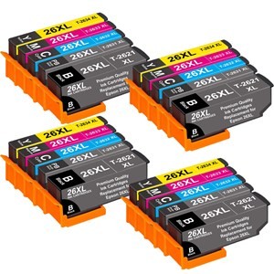 Compatible Epson 26XL High Capacity Ink Cartridges - Pack of 20 - 4 Set