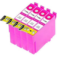 Compatible Epson T1293 Magenta Ink Cartridge - Pack of 4