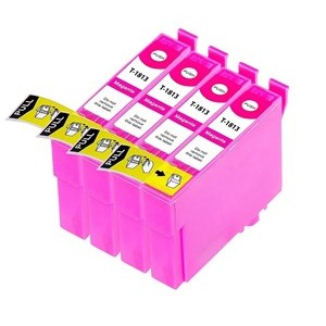 Compatible Epson 18XL T1813 4xMagenta Ink Cartridge - Pack of 4