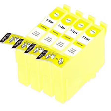 Compatible Epson T1294 Yellow Ink Cartridge - Pack of 4