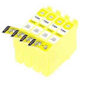 Compatible Epson 18XL T1814 4xYellow Ink Cartridge - Pack of 4