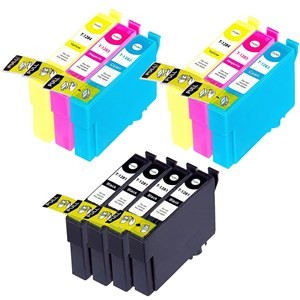 Compatible Epson T1285 Ink Cartridges 4xBlack 2xCyan 2xMagenta 2xYellow - Pack of 10
