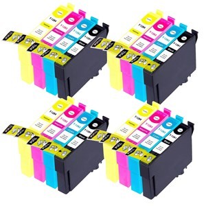 Compatible Epson T1285 Ink Cartridges 4xCyan 4xMagenta 4xYellow 4xBlack - Pack of 16 - 4 Sets