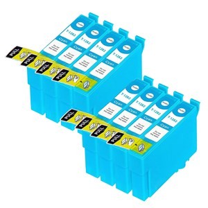 Compatible Epson T1282 Cyan Ink Cartridge - Pack of 8