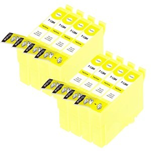 Compatible Epson T1284 Yellow Ink Cartridge - Pack of 8