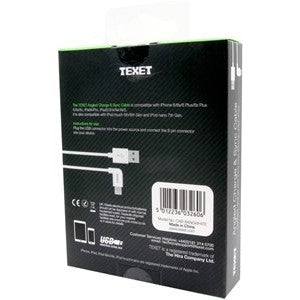 Texet Right Angle Iphone Charging Cable