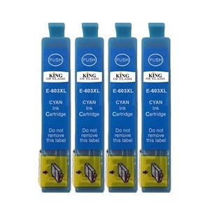 Compatible High Capacity Ink Cartridges 603XL x 4 Cyan