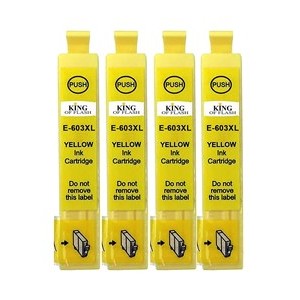 Compatible High Capacity Ink Cartridges 603XL x 4 Yellow
