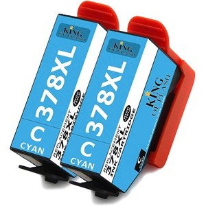 Compatible High Capacity Ink Cartridges 378XL x 2 Cyan