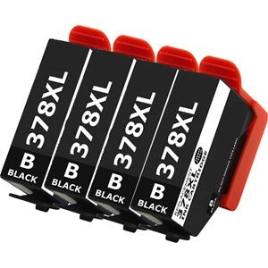 Compatible Epson XP-8700 Black Ink Cartridge Pack of 4 (378XL)