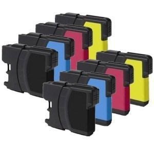 Compatible Brother LC985 - Black / Cyan / Magenta / Yellow - Pack of 8 - 2 Sets