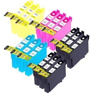 Compatible Epson T0715 Ink Cartridges 6xBlack 3xCyan 3xMagenta 3xYellow - Pack of 15
