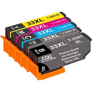 Compatible Epson 33XL High Capacity Ink Cartridges - Pack of 5 - 1 Set Multipack