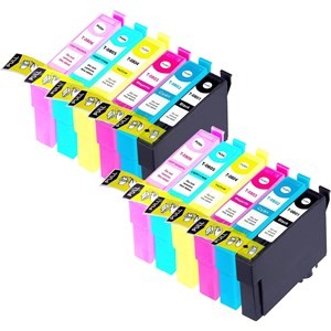 Compatible Epson T0807 (T0801 / T0802 / T0803 / T0804 / T0805 / T0806) Ink Cartridges Pack of 12 - 2 Sets
