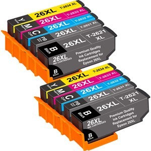 Compatible Epson 2 Sets 26XL High Capacity Ink Cartridges - Pack of 10