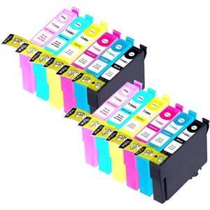 Compatible Epson T0487  (T0481 / T0482 / T0483 / T0484 / T0485 / T0486) - Pack of 12 - 2 Sets