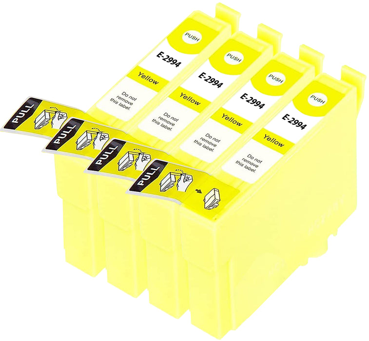 Compatible Epson T2994 (29XL) Ink Cartridges Yellow - Pack of 4