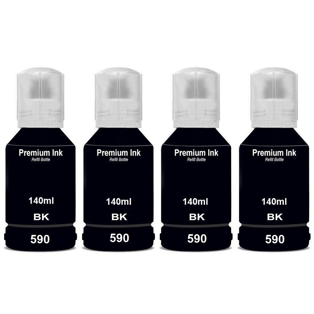 Compatible Canon Pixma 590 Black Ink Cartridge Pack of 4