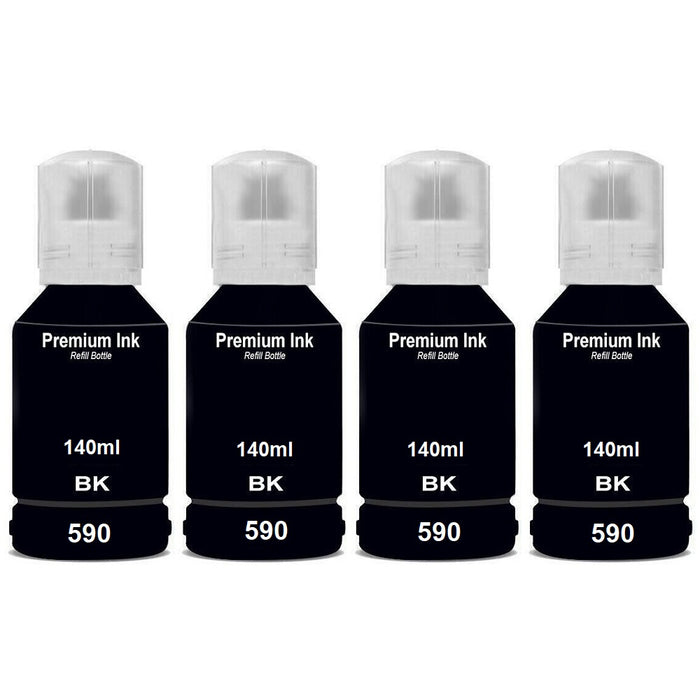 Compatible Canon Pixma 590 Black Ink Cartridge Pack of 4