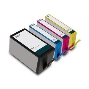 Compatible HP 920XL High Capacity - Black / Cyan / Magenta / Yellow - Pack of 4 - 1 Set