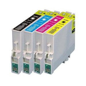 Compatible Epson T0615 Ink Cartridges 1xCyan 1xMagenta 1xYellow 1xBlack - Pack of 4 - 1 Set
