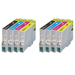 Compatible Epson T0445 Ink Cartridges 2xCyan 2xMagenta 2xYellow 2xBlack - Pack of 8 - 2 Set